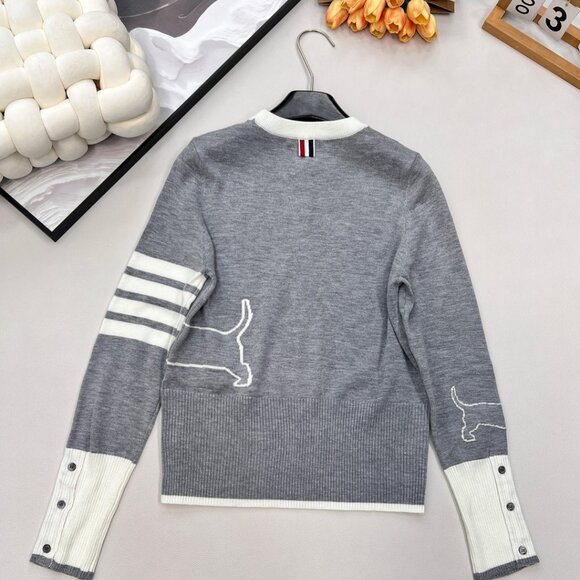 THOM BROWNE Knitted Wool Pullover Sweater - Picture 2 of 10